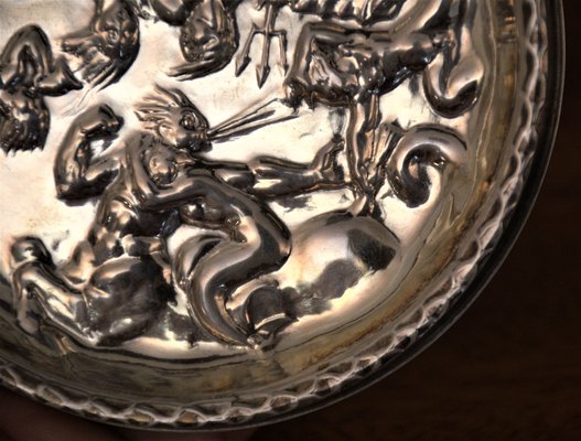 Swedish GAB Sterlingsilver and Bakelite Coasters, Made After Carl Milles "Play of the winds"-UDU-1821378