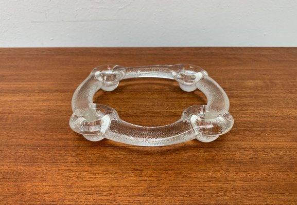 Swedish Glass Candleholder Ring from Pukeberg, 1970s-UAH-1425378