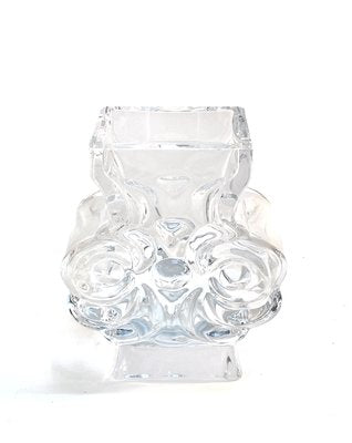 Swedish Glass Vase by Lars Hellsten for Skruf, 1960s-QFU-837879