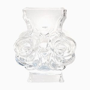 Swedish Glass Vase by Lars Hellsten for Skruf, 1960s-QFU-837879