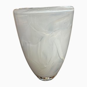 Swedish Glass Vase with Thick Walls and White Inclusions from Kosta Boda-UAI-2027630