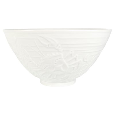 Swedish Grace White Porcelain Sea Themed Bowl by Gunnar Nylund for Alp, 1940s-RUK-1758095