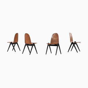 Swedish Knockdown Dining Chairs by Yngve Ekström, Set of 4-SC-1172545