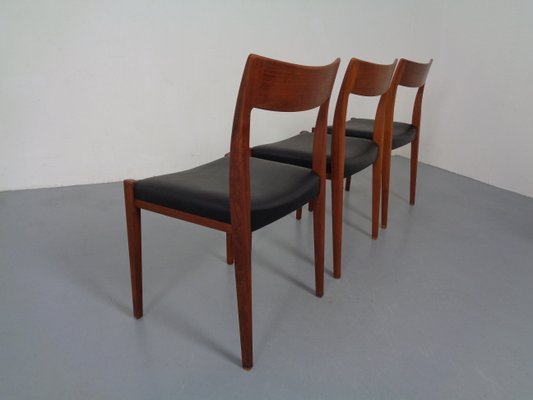 Swedish Kontiki Teak Dining Chairs by Yngve Ekström for Hugo Troeds, 1950s, Set of 3-RDW-833981