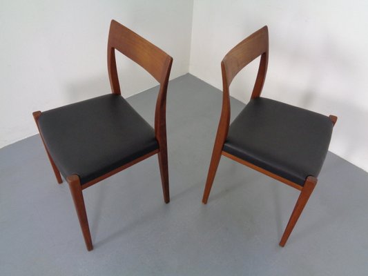 Swedish Kontiki Teak Dining Chairs by Yngve Ekström for Hugo Troeds, 1950s, Set of 3-RDW-833981