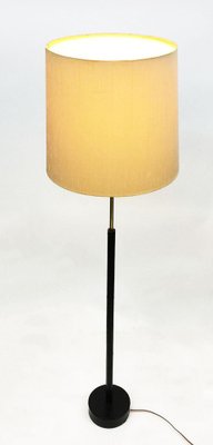 Swedish Leather and Brass Floor Lamp from Bergboms, 1960s-UCH-1224507