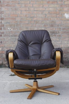 Swedish Lounge Chair with Ottoman from Göte Möbler, 1960s, Set of 2-XIJ-1295985