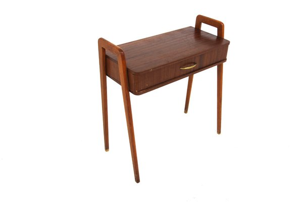 Swedish Mahogany Bedside Table, 1950-GEK-1743015