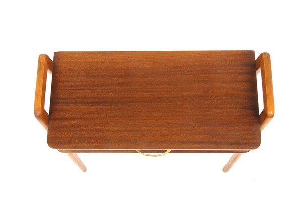 Swedish Mahogany Bedside Table, 1950-GEK-1743015