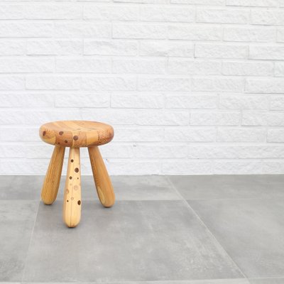 Swedish Milking Stool in Pine and Teak by Andreas Zätterqvist, 2010s-LIV-1787974