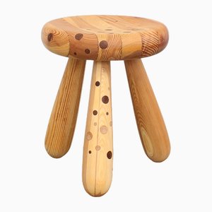 Swedish Milking Stool in Pine and Teak by Andreas Zätterqvist, 2010s-LIV-1787974