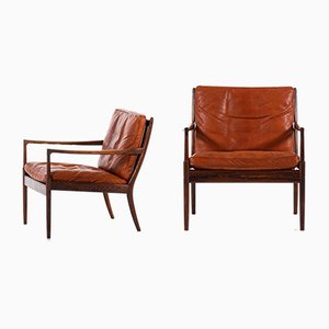 Swedish Model Samsö Lounge Chairs by Ib Kofod-Larsen for OPE, 1950s, Set of 2-SC-587029