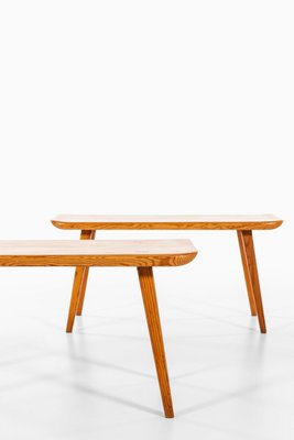 Swedish Model Visingsö Benches by Carl Malmsten for Svensk Fur, 1950s, Set of 2-SC-748935