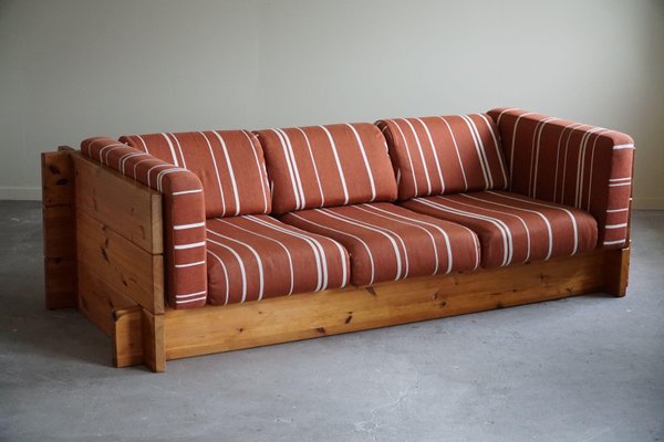 Swedish Modern 3-Seater Sofa in Upholstered Pine from Stockaryd Stolefabrik, 1970s-MXF-1754197