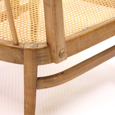 Swedish Modern Birch, Bambu & Rattan Longe Chair attributed to Otto Schulz for Boet, 1940s-KQ-1427900