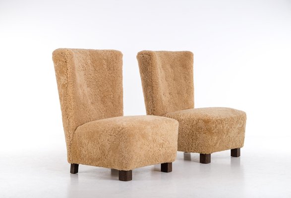 Swedish Modern Easy Chairs, 1940s, Set of 2-QU-1761364