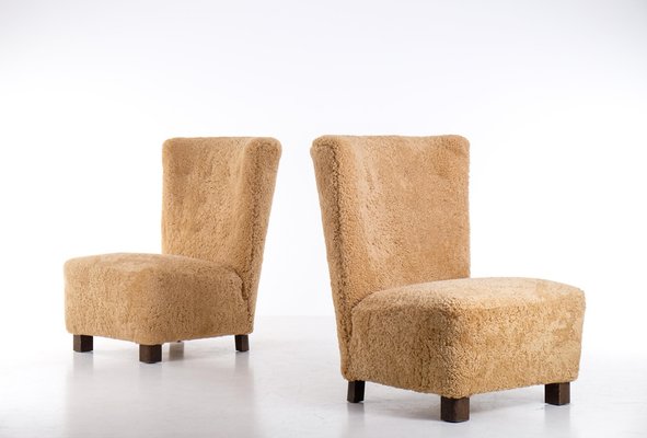 Swedish Modern Easy Chairs, 1940s, Set of 2-QU-1761364