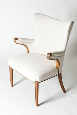 Swedish Modern Easy Chairs, 1940s, Set of 2-NL-2040807