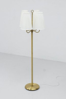 Swedish Modern Floor Lamp in Brass, 1940s-KO-1797712