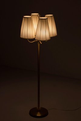 Swedish Modern Floor Lamp in Brass, 1940s-KO-1797712