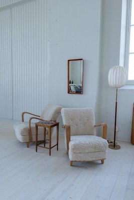 Swedish Modern Mirror in Mahognay, 1940s-UYK-1798503