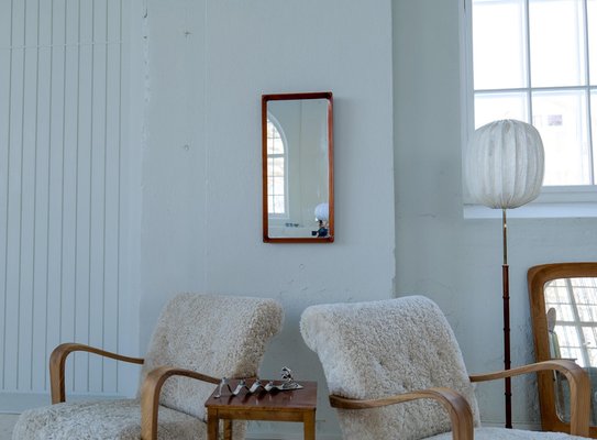 Swedish Modern Mirror in Mahognay, 1940s-UYK-1798503