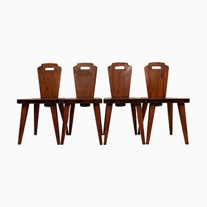 Swedish Modern Pine Dining Chairs by Bo Fjaestad, 1940s, Set of 4-UYK-1110703