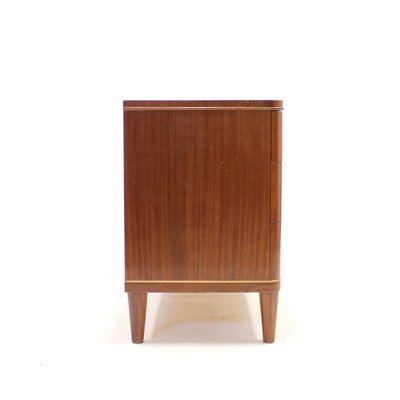 Swedish Modern Pyramid Mahogany Chest of Drawers, 1940s-KQ-1195789