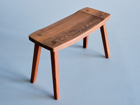 Swedish Modern Rectangular Pine Stool by Carl Malmsten, 1950s-FMT-1424664