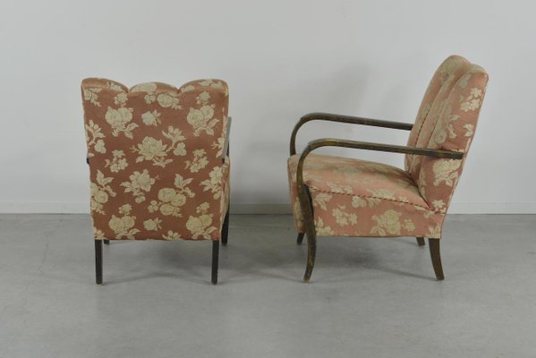 Swedish Modern Sculptural Armchairs, 1950s, Set of 2-KMC-820744