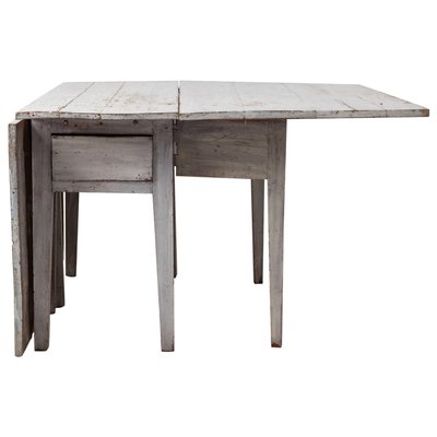 Swedish Neoclassical Light Grey Dining Table-MJF-931203