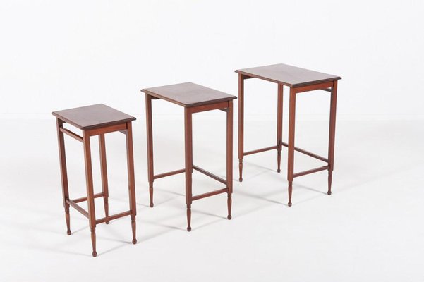 Swedish Nesting Side Tables from Nordiska Kompaniet, 1950s, Set of 3-KMC-975270