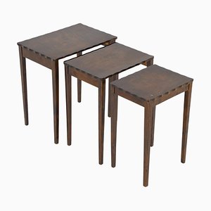 Swedish Nesting Tables in Birch by Erling Torvits, 1930s, Set of 3-FM-2023143