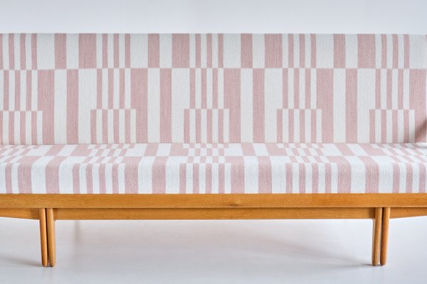 Swedish Oak and Pierre Frey Fabric Sofa / Daybed by Poul M. Volther for Gemla Möbler Sweden, 1955-FMT-1078760