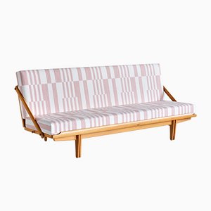 Swedish Oak and Pierre Frey Fabric Sofa / Daybed by Poul M. Volther for Gemla Möbler Sweden, 1955-FMT-1078760