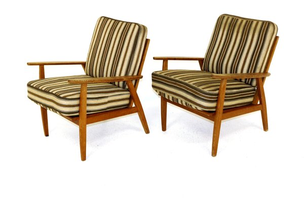 Swedish Oak Armchairs, 1950s, Set of 2-GEK-805716