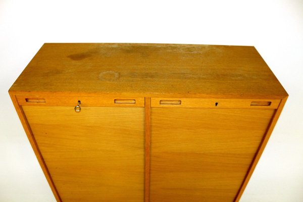 Swedish Oak Notary Cabinet, 1960s-GEK-853319