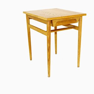 Swedish Oak Side Table or Nightstand, 1960s-GEK-875819