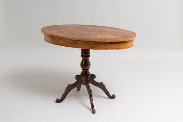 Swedish Oval Rococo Revival Birch Root Centre Table-MJF-1030342