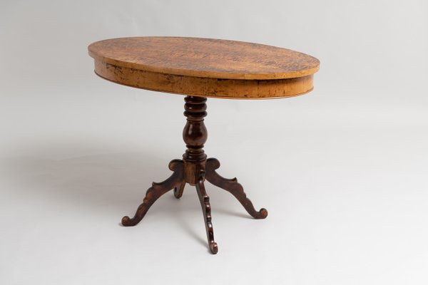 Swedish Oval Rococo Revival Birch Root Centre Table-MJF-1030342