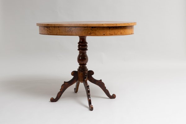 Swedish Oval Rococo Revival Birch Root Centre Table-MJF-1030342