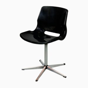 Swedish Overman Office Swivel Chair in Black by Svante Schöblom, 1970s-HGJ-1318651