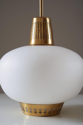 Swedish Pendants in Brass by Hans Bergström for Ateljé Lyktan, 1950s, Set of 2-FM-1767114