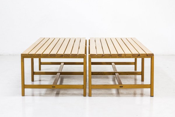 Swedish Pine Benches, 1960s, Set of 2-KO-635127