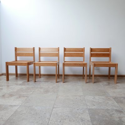 Swedish Pine Dining Chairs, 1970s, Set of 4-JRP-870408