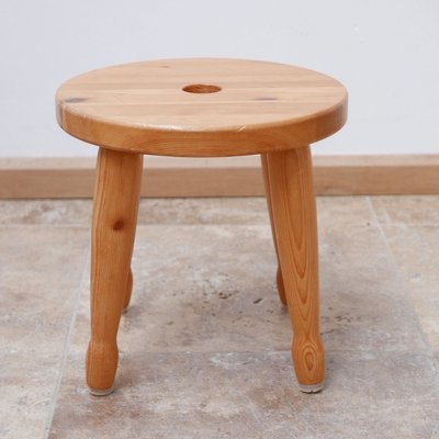 Swedish Pine Stool or Side Table, 1960s-JRP-838632