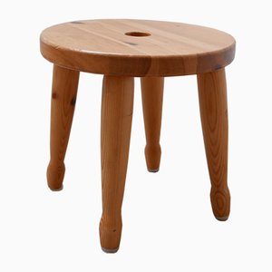 Swedish Pine Stool or Side Table, 1960s-JRP-838632