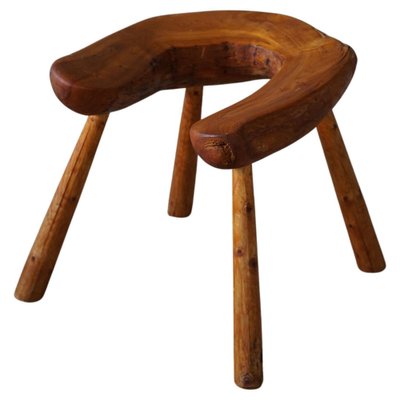 Swedish Pine Wabi Sabi Stool in Pine, 1950s-MXF-1446921