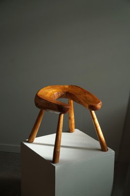 Swedish Pine Wabi Sabi Stool in Pine, 1950s-MXF-1446921