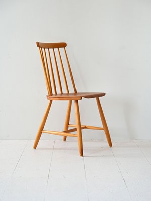 Swedish Pinnstol Chair in Teak and Beech, 1960s-QWP-2035523